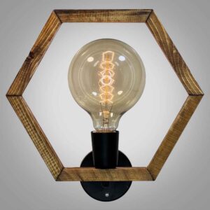 Houten wandlamp in moderne minimalistische stijl – Gezellige esthetiek G3