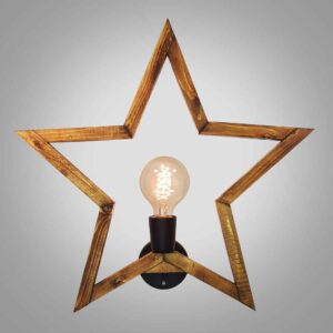 Houten wandlamp in moderne minimalistische stijl – Gezellige esthetiek G4