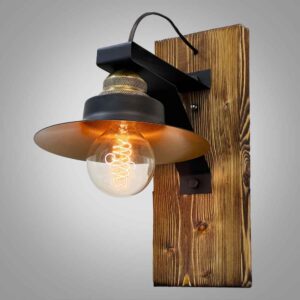 Houten wandlamp in moderne minimalistische stijl – Gezellige esthetiek G16