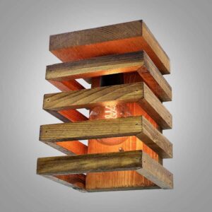 Houten wandlamp in moderne minimalistische stijl – Gezellige esthetiek G9