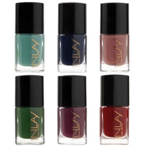Halal nagellak – glanzende finish – Chique kleuren (6 stuks)