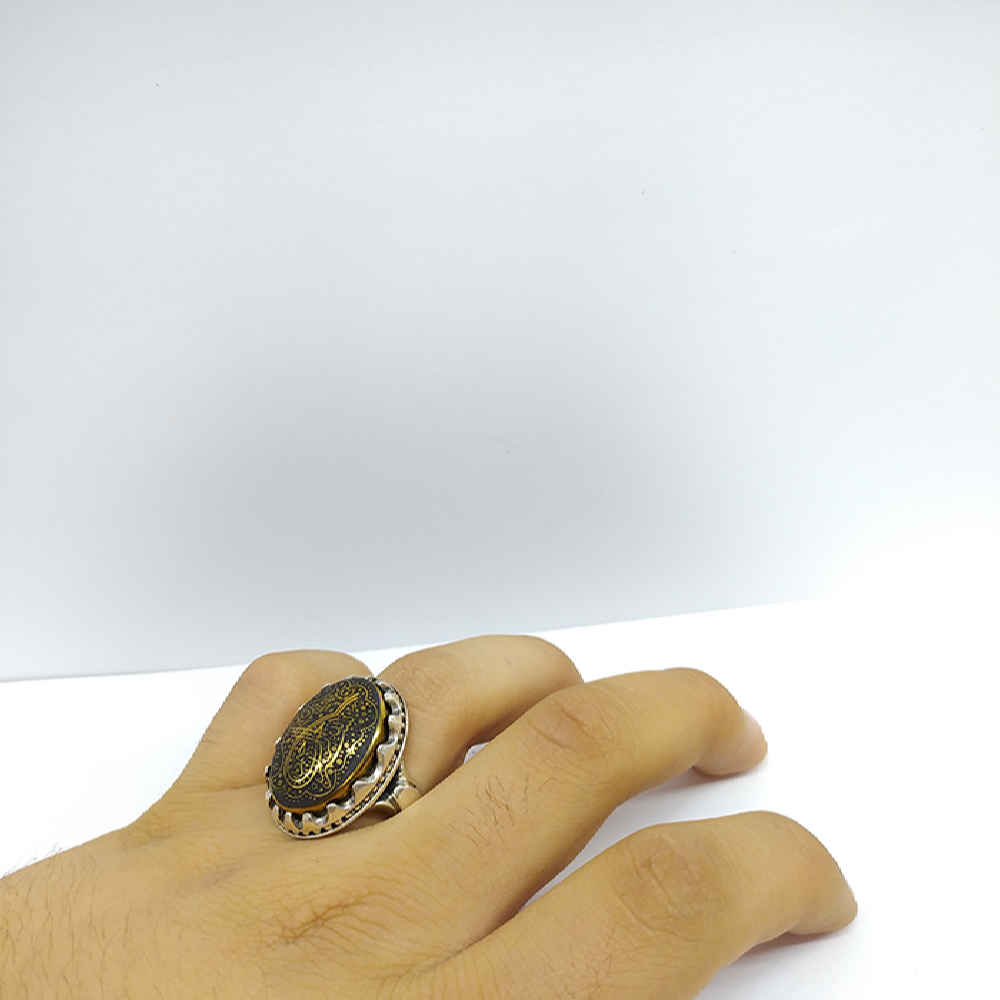 Islamitische Hematiet Zilveren Ring – Hadid Edelsteen voor Mannen Latif