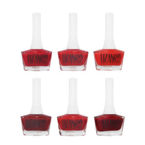 Halal nagellak – glanzende finish – Rode kleuren (6 stuks)