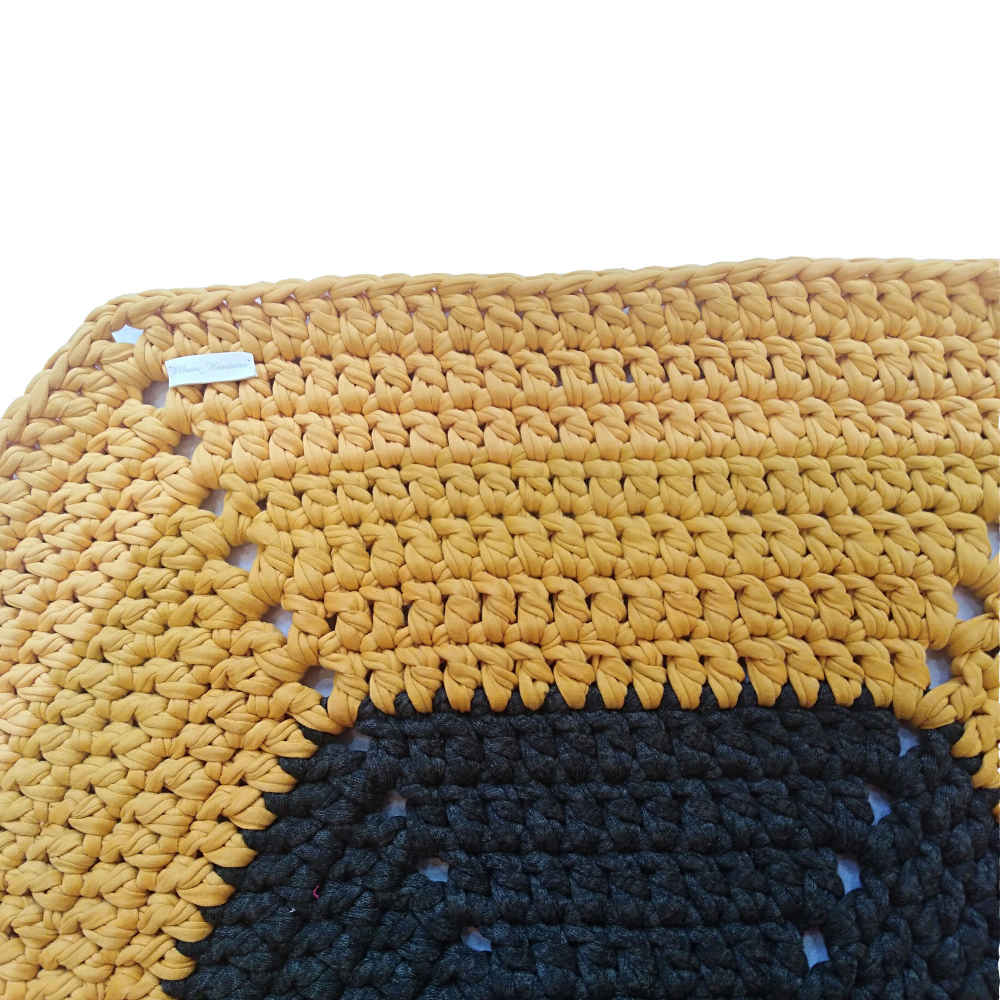 Handgeweven Boho Macramé Vloerkleed – Zeshoekig Ontwerp