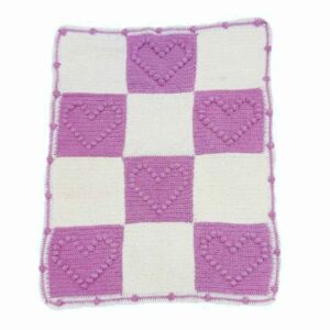 Handgeweven Boho Macramé Vloerkleed – Hart Patroon