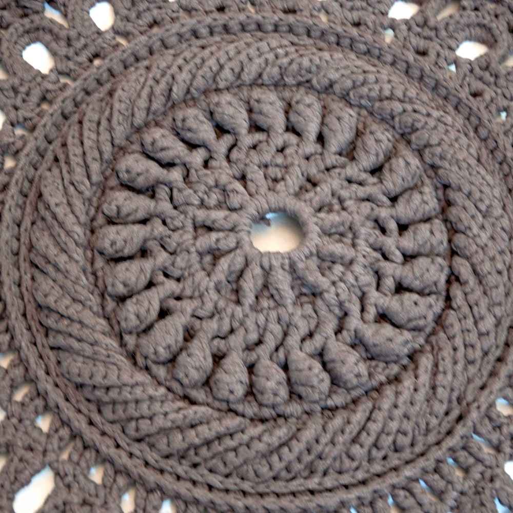 Handgeweven Boho Macramé Vloerkleed – Zonnebloem Design