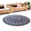 Handgeweven Boho Macramé Vloerkleed – Zonnebloem Design