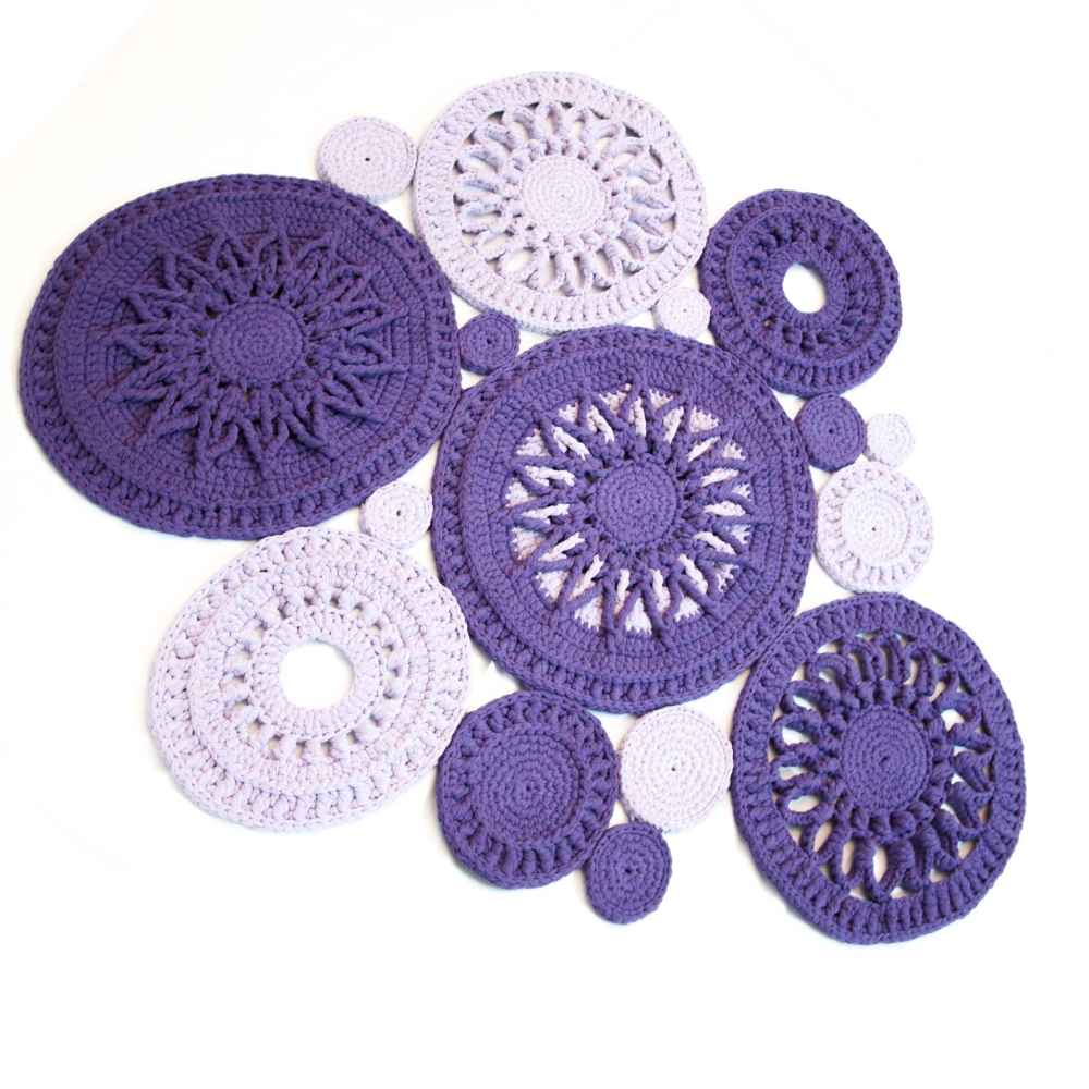 Handgeweven Boho Macramé Vloerkleed – Maah Patroon
