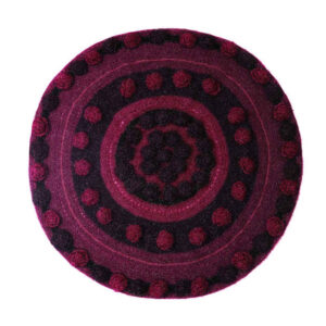 Handgeweven Boho Macramé Vloerkleed – Rozenpatroon
