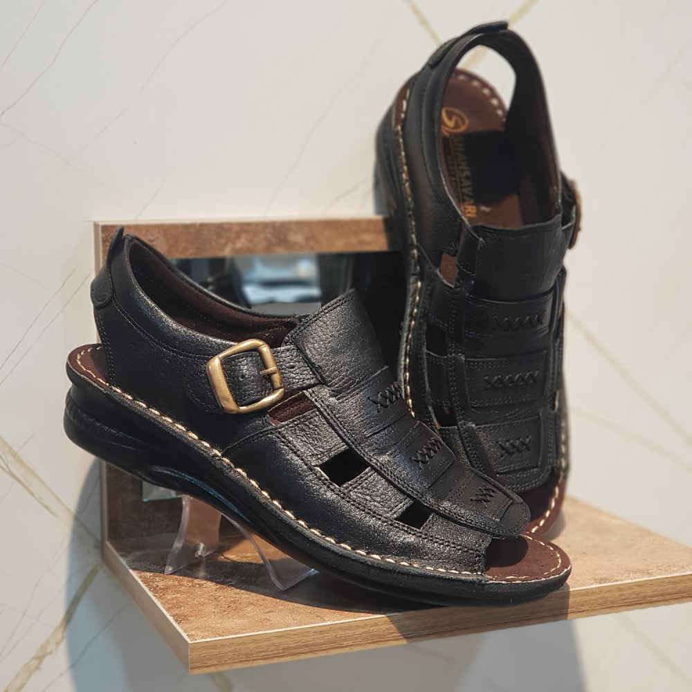 Heren Natuurleren Sandalen – Model Floter