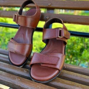 Heren Natuurleren Sandalen – Model Zon