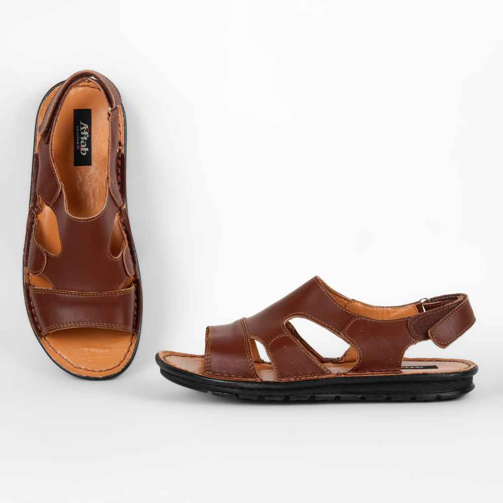 Heren Natuurleren Sandalen – Model Vahab