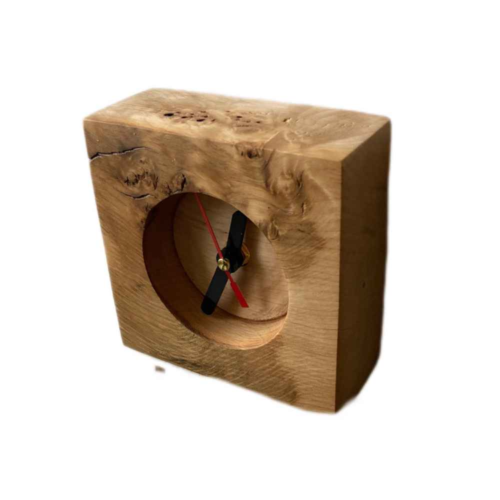 Moderne Houten Bureaublokklok – Model Hatef (Crème)