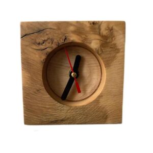Moderne Houten Bureaublokklok – Model Hatef (Crème)
