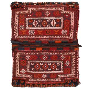 Vintage Perzische Zadeltas – Handgeweven & Tweedehands Tōbrag – Sorkh