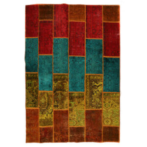 Vintage Patchwork Tapijt Bardia – Hedendaags Abstract