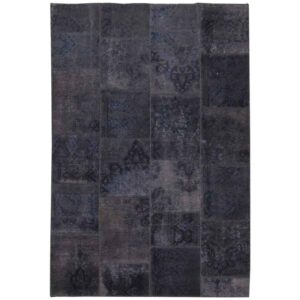 Vintage Patchwork Tapijt Dark – Abstract Wol