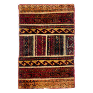 Vintage Patchwork Tapijt Forogh – Geometrisch Wol