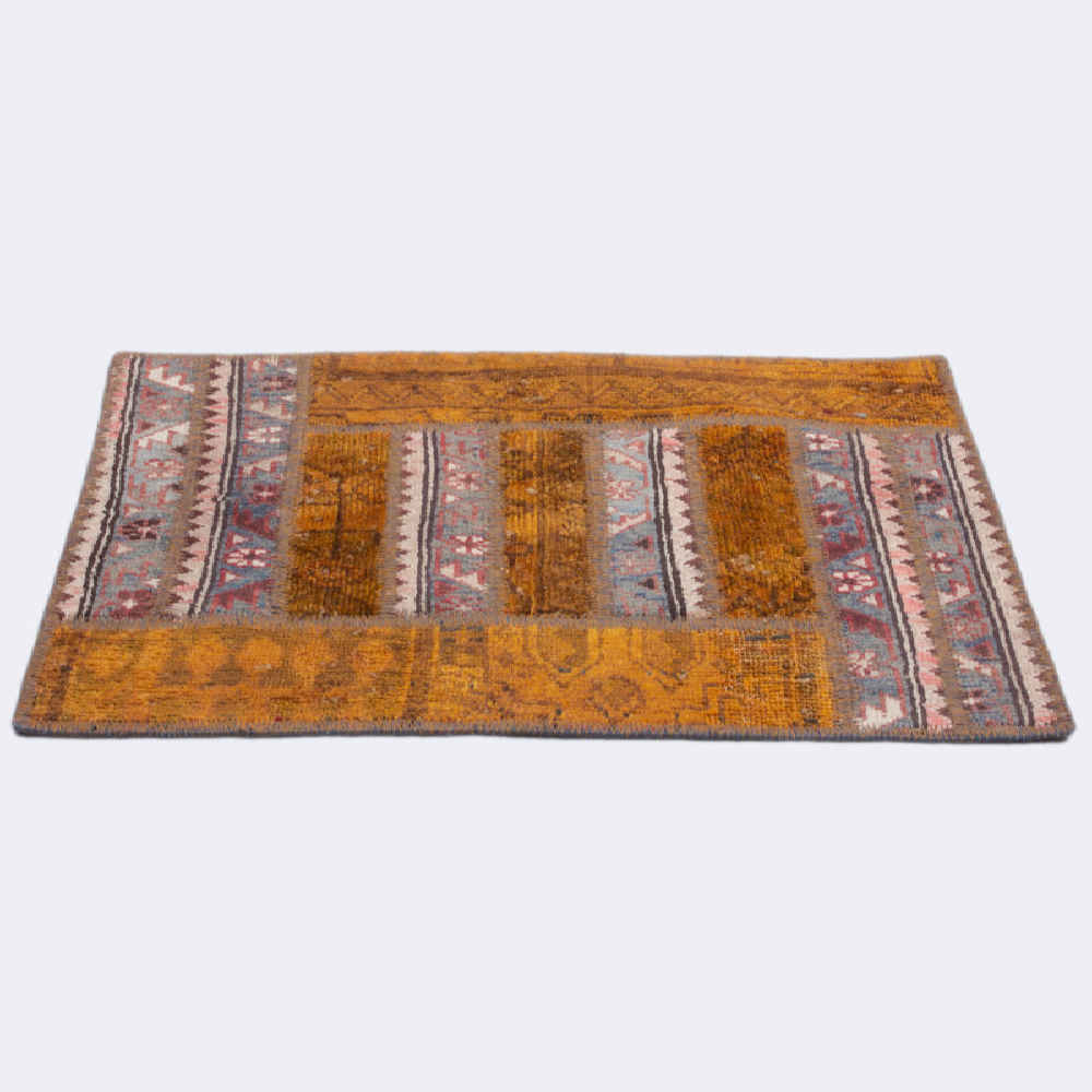 Vintage Patchwork Tapijt Jahan – Geometrisch Wol