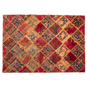 Vintage Patchwork Tapijt Katayoun – Bloemen Wol