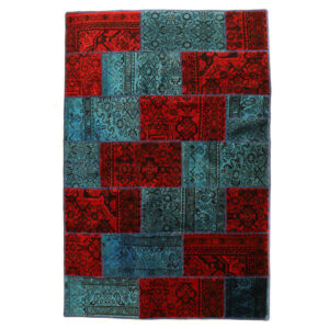 Vintage Perzisch Handgeknoopt Patchwork Tapijt Royal