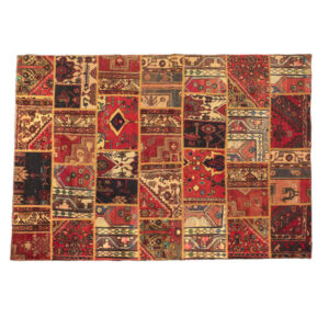 Vintage Perzisch Handgeknoopt Patchwork Tapijt Vala