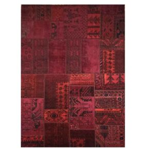 Vintage Perzisch Handgeknoopt Patchwork Tapijt Yaghoot