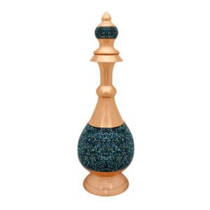 Decoratieve Koperen Fles – Perzisch Handgemaakt met Turkoois Inleg – Sarahi