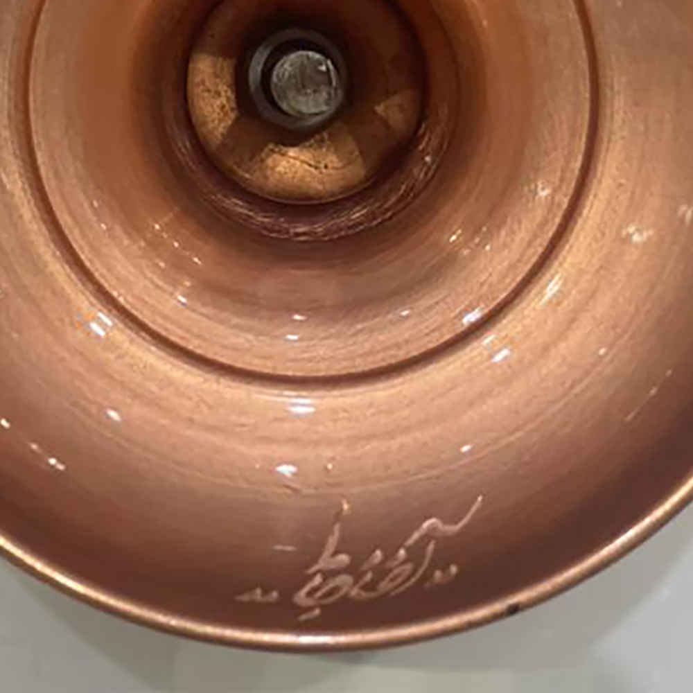 Decoratieve Koperen Fles – Perzisch Handgemaakt met Turkoois Inleg – Shine