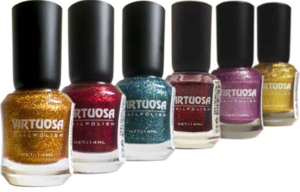 Halal nagellak – glitter finish – Virtuosa (6 stuks)