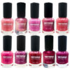 Halal nagellak – glans & glitter – Pinky kleuren (10 stuks)