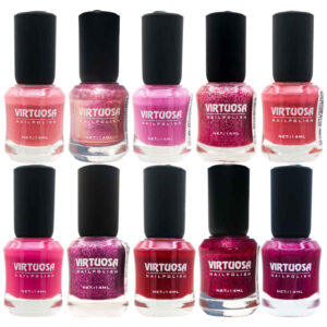 Halal nagellak – glans & glitter – Pinky kleuren (10 stuks)