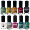 Halal nagellak – glitter finish – Regenboogkleuren (10 stuks)