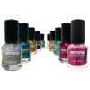 Halal nagellak – glitter finish – Regenboogkleuren (10 stuks)