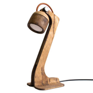 Handgemaakte verstelbare houten bureaulamp B12