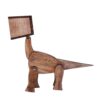 Handgemaakte en verstelbare houten bureaulamp – Dinosaurus-figuur