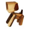 Handgemaakte en verstelbare houten bureaulamp – Hond-figuur