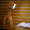 Novelty sculpturale houten giraf-bureaulamp