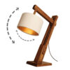 Minimalistische architecturale verstelbare houten bureaulamp