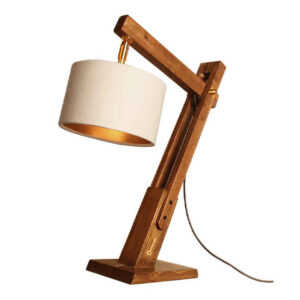 Handgemaakte verstelbare houten bureaulamp N20