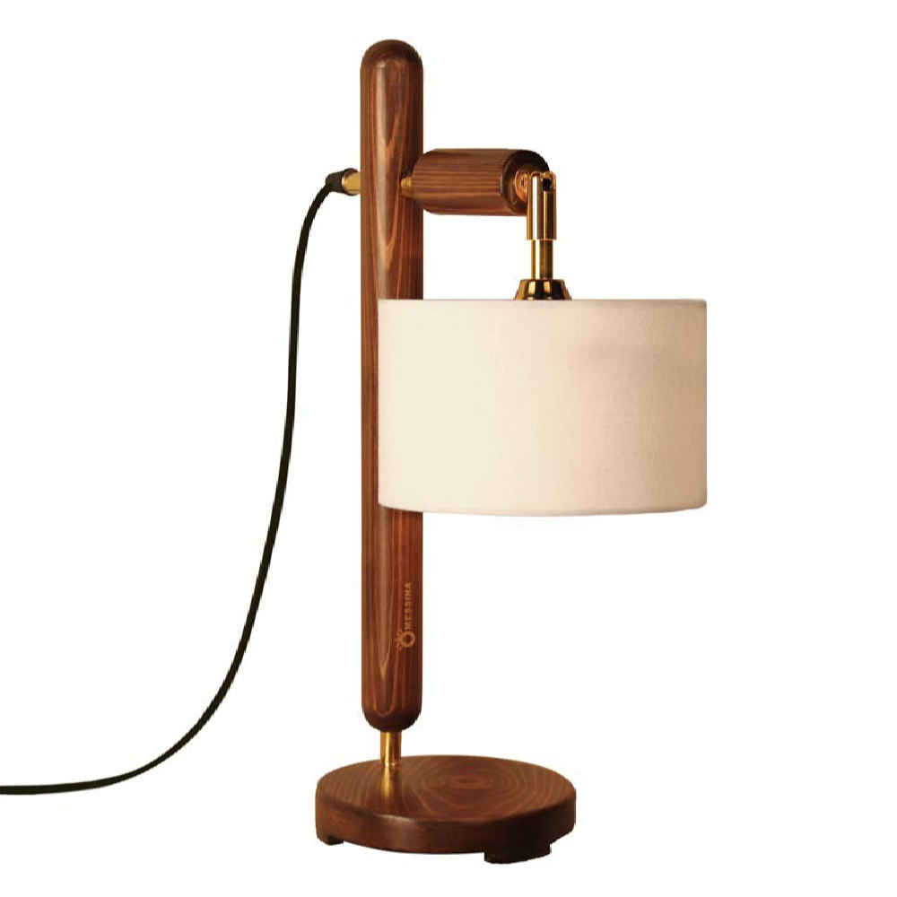 Handgemaakte verstelbare houten bureaulamp N21