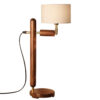 Handgemaakte verstelbare houten bureaulamp N21