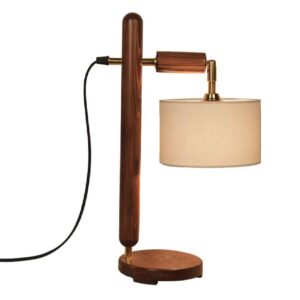 Handgemaakte verstelbare houten bureaulamp N21