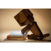 Handgemaakte en verstelbare houten bureaulamp – Puppy-figuur