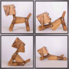 Handgemaakte en verstelbare houten bureaulamp – Puppy-figuur