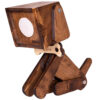 Handgemaakte en verstelbare houten bureaulamp – Puppy-figuur
