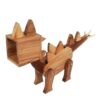 Handgemaakte en verstelbare houten bureaulamp – Stego-figuur