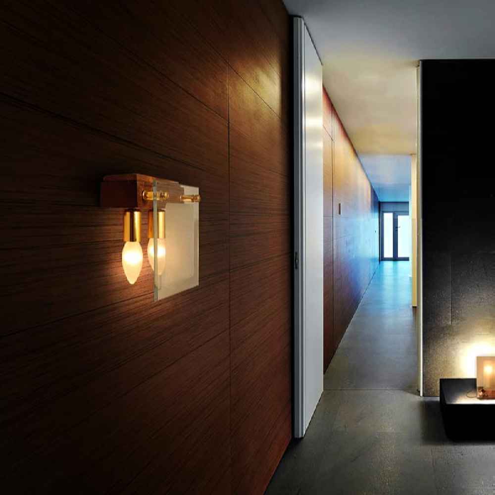 Houten wandlamp in moderne minimalistische stijl – Gezellige esthetiek A2