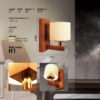 Houten wandlamp in moderne minimalistische stijl – Gezellige esthetiek Masina