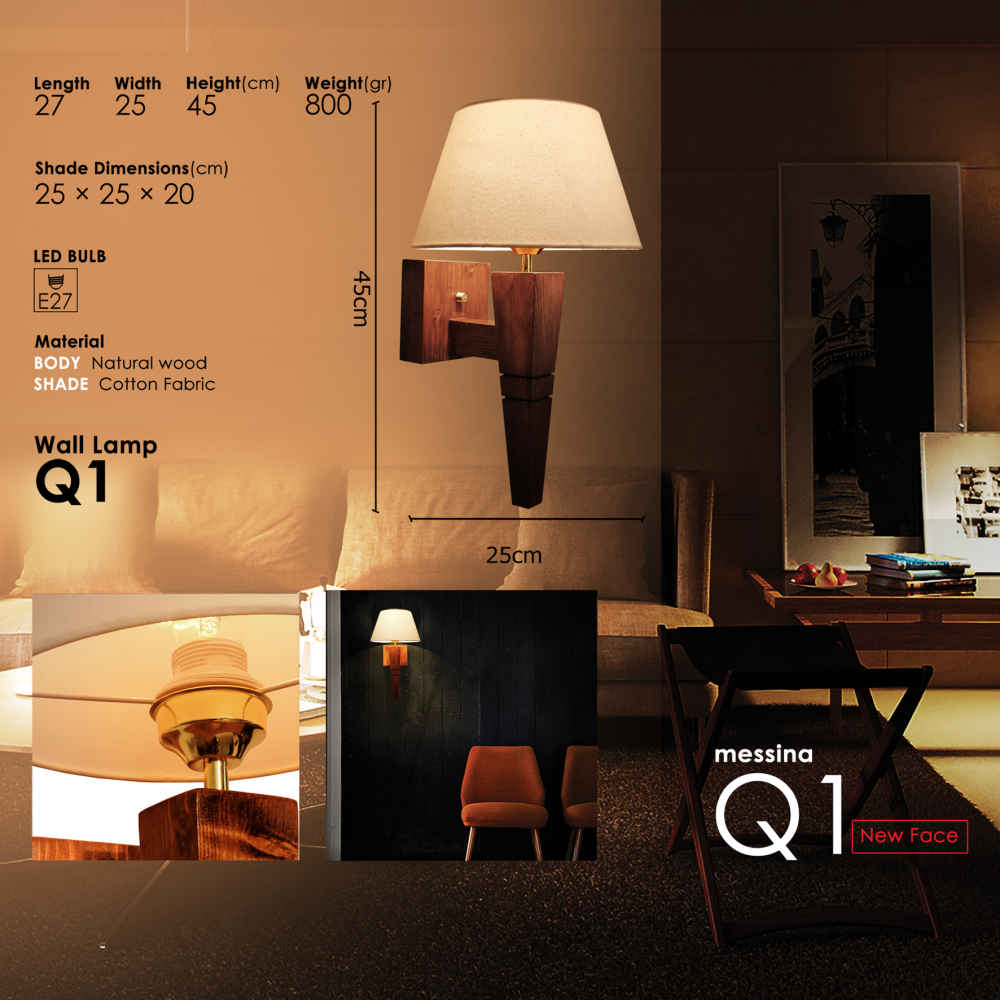 Houten wandlamp in moderne minimalistische stijl – Gezellige esthetiek Q1